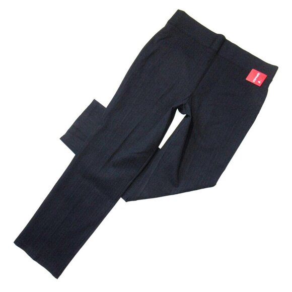 NWT SPANX 20254R The Perfect Pant in Navy Pinstripe Slim Straight Ponte Knit L - Picture 1 of 6